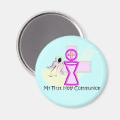 Meine erste heilige Kommunion Chalice und Angel Magnet (Vorderseite/Rückseite)