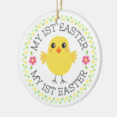 Meine erste Huhn-Punktgrenze Ostern niedliche Keramikornament (Links)