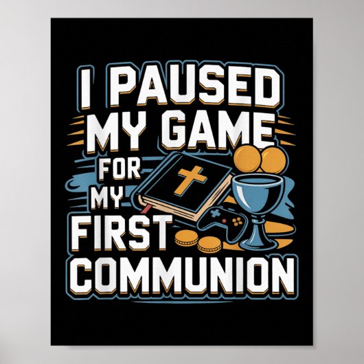 Meine erste Kommunion Videospiel-Controller-Gesche Poster (Vorne)