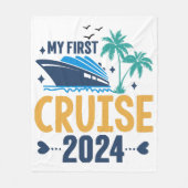 Meine erste Kreuzfahrt 2024 Fleecedecke (Vorderseite)