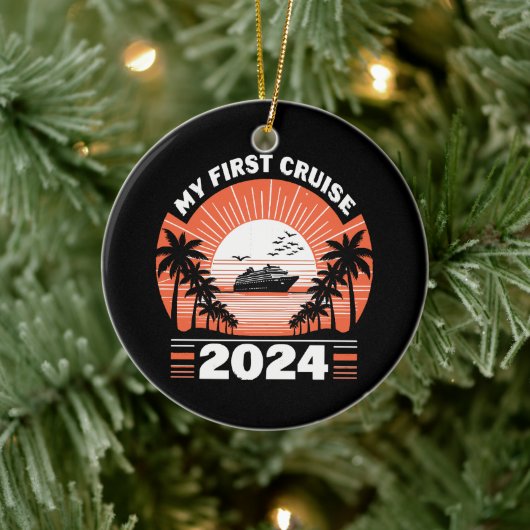Meine erste Kreuzfahrt 2024 Keramik Ornament (Baum)