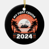 Meine erste Kreuzfahrt 2024 Keramik Ornament (Vorne)
