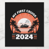 Meine erste Kreuzfahrt 2024 Weinetikett (Einzelnes Label)