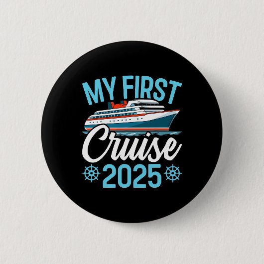 Meine erste Kreuzfahrt 2025 Familienurlaub Button (Vorderseite)