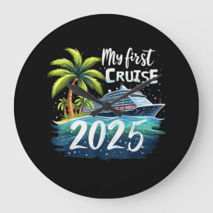 Meine erste Kreuzfahrt 2025 Große Wanduhr