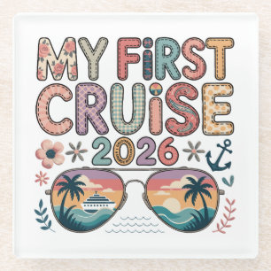 Meine erste Kreuzfahrt 2026, Geschenk für die erst Glasuntersetzer