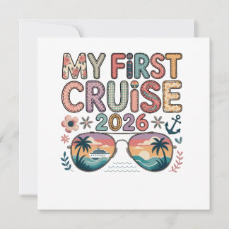 meine erste Kreuzfahrt 2026, Kreuzfahrt-Geschenk,  Feiertagskarte