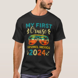 Meine erste Kreuzfahrt Cozumel Mexico 2024 Familie T-Shirt