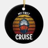 Meine erste Kreuzfahrt Retro Vintag Keramik Ornament (Vorne)