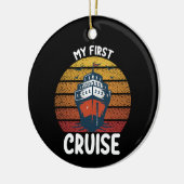 Meine erste Kreuzfahrt Retro Vintag Keramik Ornament (Links)