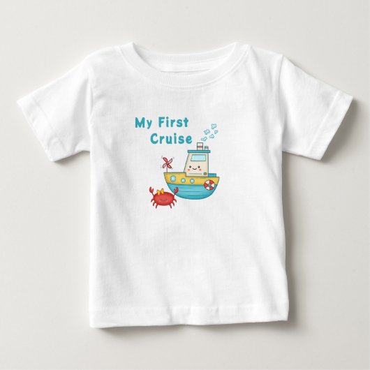 Meine erste Kreuzfahrt Sommerreise Niedliche Fun B Baby T-shirt (Vorderseite)