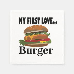 Meine erste Liebe Burger Party Serviette