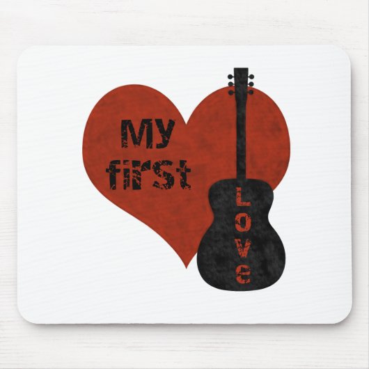 Meine erste Liebe Gitarre Mousepad (Vorne)