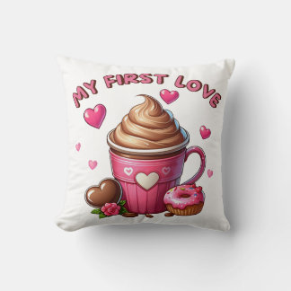 Meine erste Liebe Kaffee und Kuchen Kissen