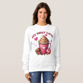 Meine erste Liebe Kaffee und Kuchen Sweatshirt (Vorne ganz)