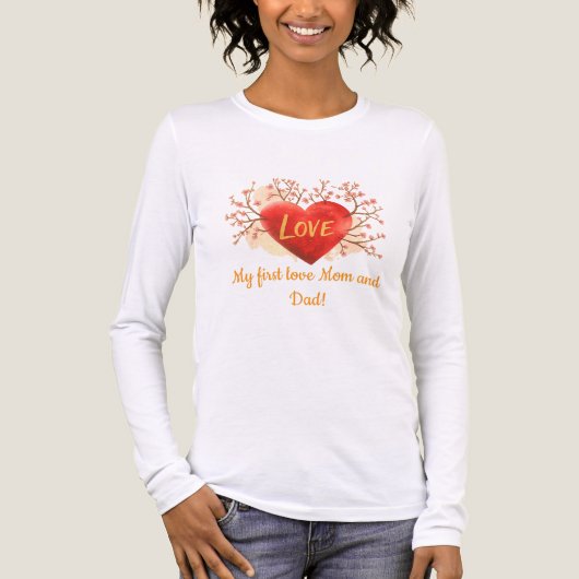 Meine erste Liebe - Mama und Vater | Herzdesign-T Tri-Blend Shirt (Vorderseite)