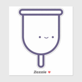 Meine erste Periode Niedlicher Girly Menstrual Cup Aufkleber