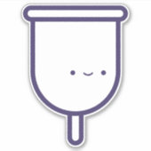 Meine erste Periode Niedlicher Girly Menstrual Cup Aufkleber (Vorderseite)