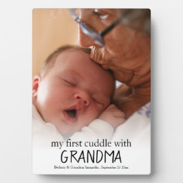 Meine erste Puppe mit Oma Foto Baby Neugeborene Po Fotoplatte