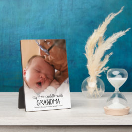 Meine erste Puppe mit Oma Foto Baby Neugeborene Po Fotoplatte
