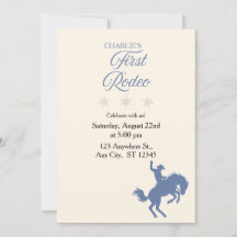 Meine erste Rodeo-Einladung zum ersten Geburtstag