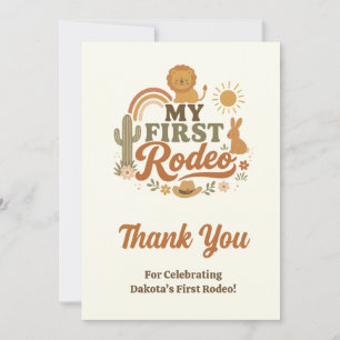Meine erste Rodeo-Geburtstags-Dankeskarte Dankeskarte