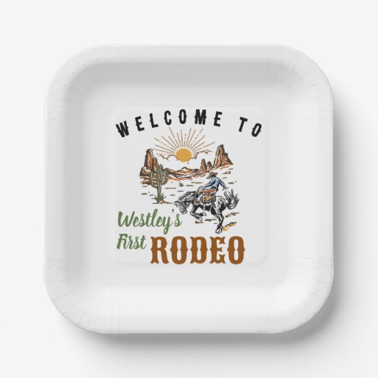 Meine erste Rodeo-Papierplatte Pappteller (Vorderseite)