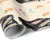 Meine erste Sleepover - Dreamcore VHS Nostalgie Geschenkpapier (Rolleneckpunkt)