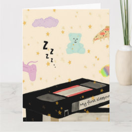 Meine erste Sleepover - Dreamcore VHS Nostalgie Karte