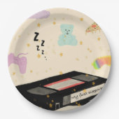 Meine erste Sleepover - Dreamcore VHS Nostalgie Pappteller (Vorderseite)