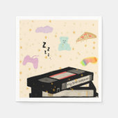 Meine erste Sleepover - Dreamcore VHS Nostalgie Serviette (Vorderseite)