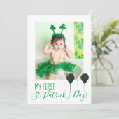 Meine erste St. Patricks Tagesfotokarte Karte (Stehend Vorderseite)