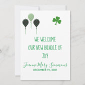 Meine erste St. Patricks Tagesfotokarte Karte (Rückseite)