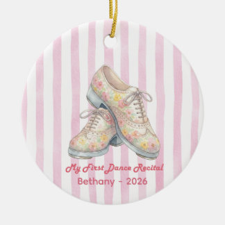 Meine erste Tap-Recital personalisierte Weihnachte Keramik Ornament