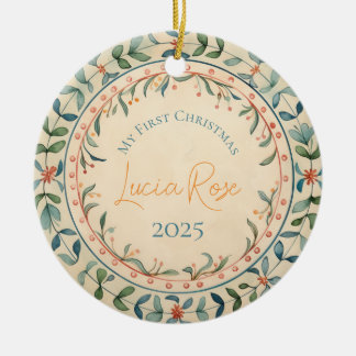 Meine erste Vintage Wasserfarbe für Weihnachten #5 Keramik Ornament