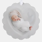 Meine erste Weihnachten mit dem Namen Foto Ornament Karte (Rückseite)