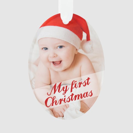 Meine erste Weihnachtsandenken-Verzierung Ornament (Vorderseite)