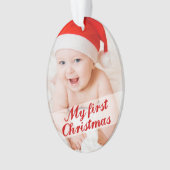 Meine erste Weihnachtsandenken-Verzierung Ornament (Vorderseite)
