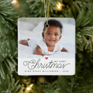 Meine erste Weihnachtsbaby-Fotos 2 Keramikornament