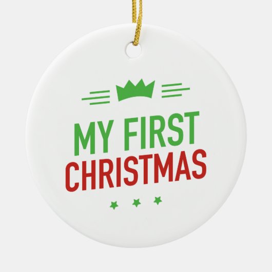 Meine erste Weihnachtsdekoration der Keramik Ornament (Vorne)