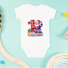 Meine erste Weihnachtsfamilie - individuelle Name  Baby Strampler