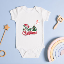 Meine erste Weihnachtsfamilie - individuelle Name  Baby Strampler
