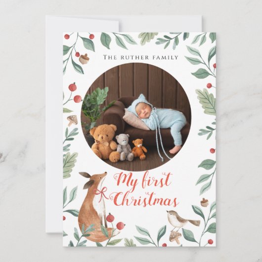 Meine erste Weihnachtsfarbe Feiertagskarte (Vorderseite)