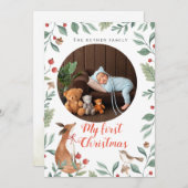 Meine erste Weihnachtsfarbe Feiertagskarte (Vorne/Hinten)