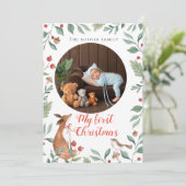 Meine erste Weihnachtsfarbe Feiertagskarte (Stehend Vorderseite)