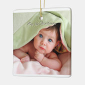 Meine erste Weihnachtsfeier, Foto aus Tiny T-Shirt Keramikornament (Links)