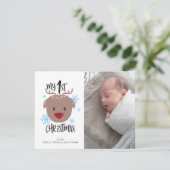 Meine erste Weihnachtskarte für das Foto Einladung (Stehend Vorderseite)