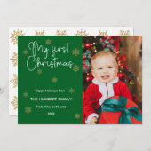 Meine erste Weihnachtskarte für das Foto Einladung (Vorne/Hinten)
