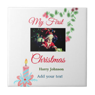 Meine erste Weihnachtskerze gibt dem Foto den Name Fliese
