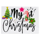 meine erste Weihnachtskleider für Baby Bodysuit Große Geschenktüte (Rückseite)